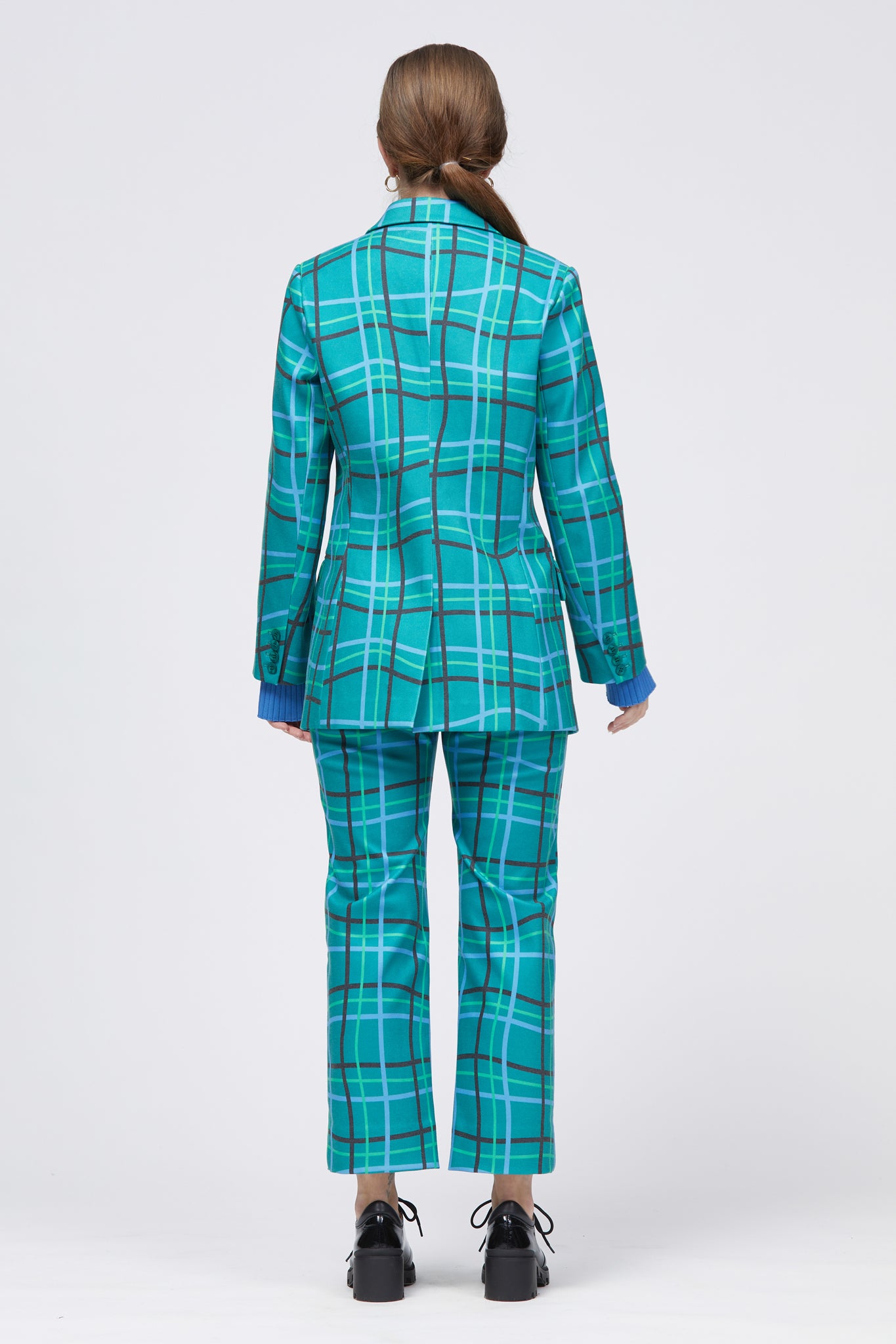 Green check clearance blazer womens